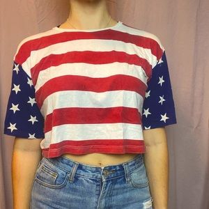 American Flag Cropped Tee F21